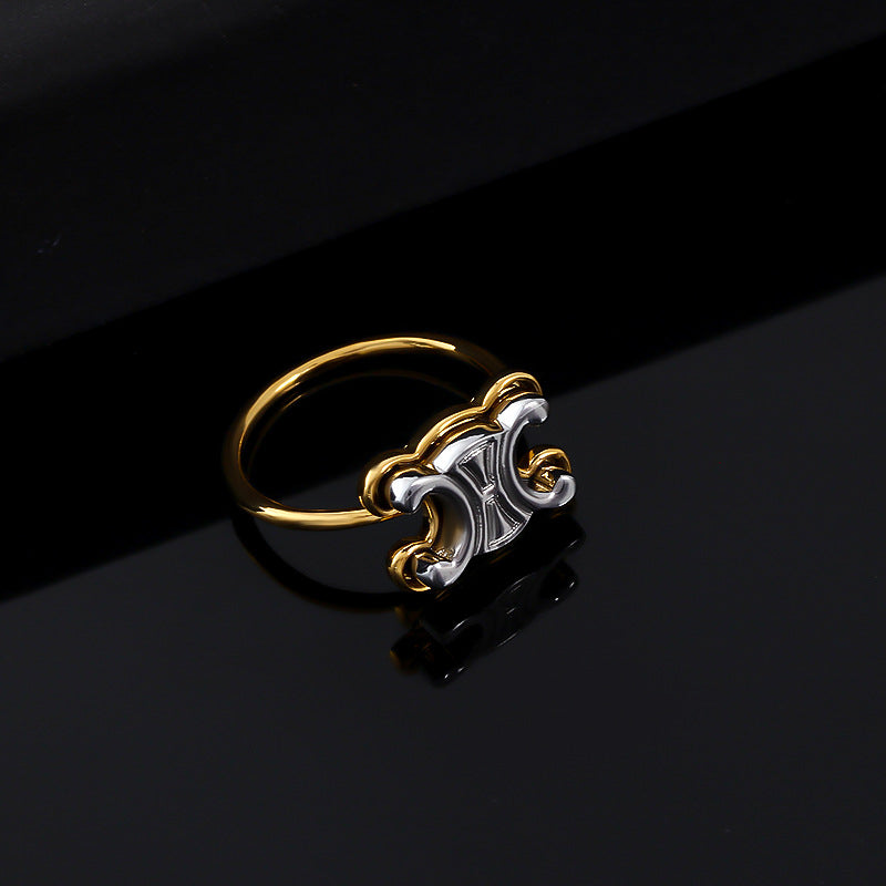 【雑貨】切り替えデザイン指輪アクセサリー T01187