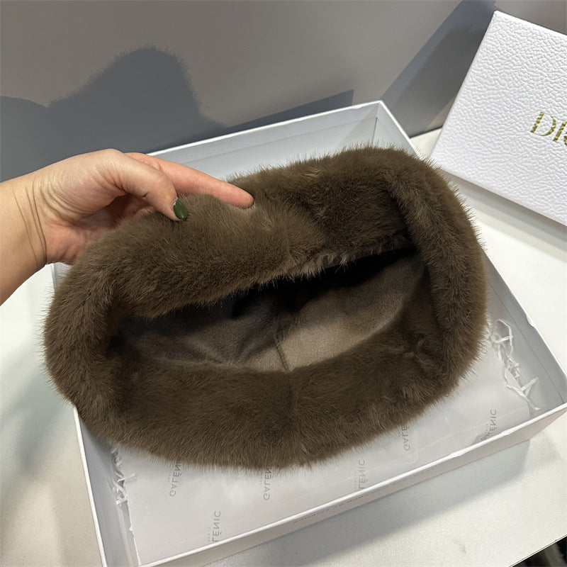 【雑貨】3色人気ファーハット Z7470