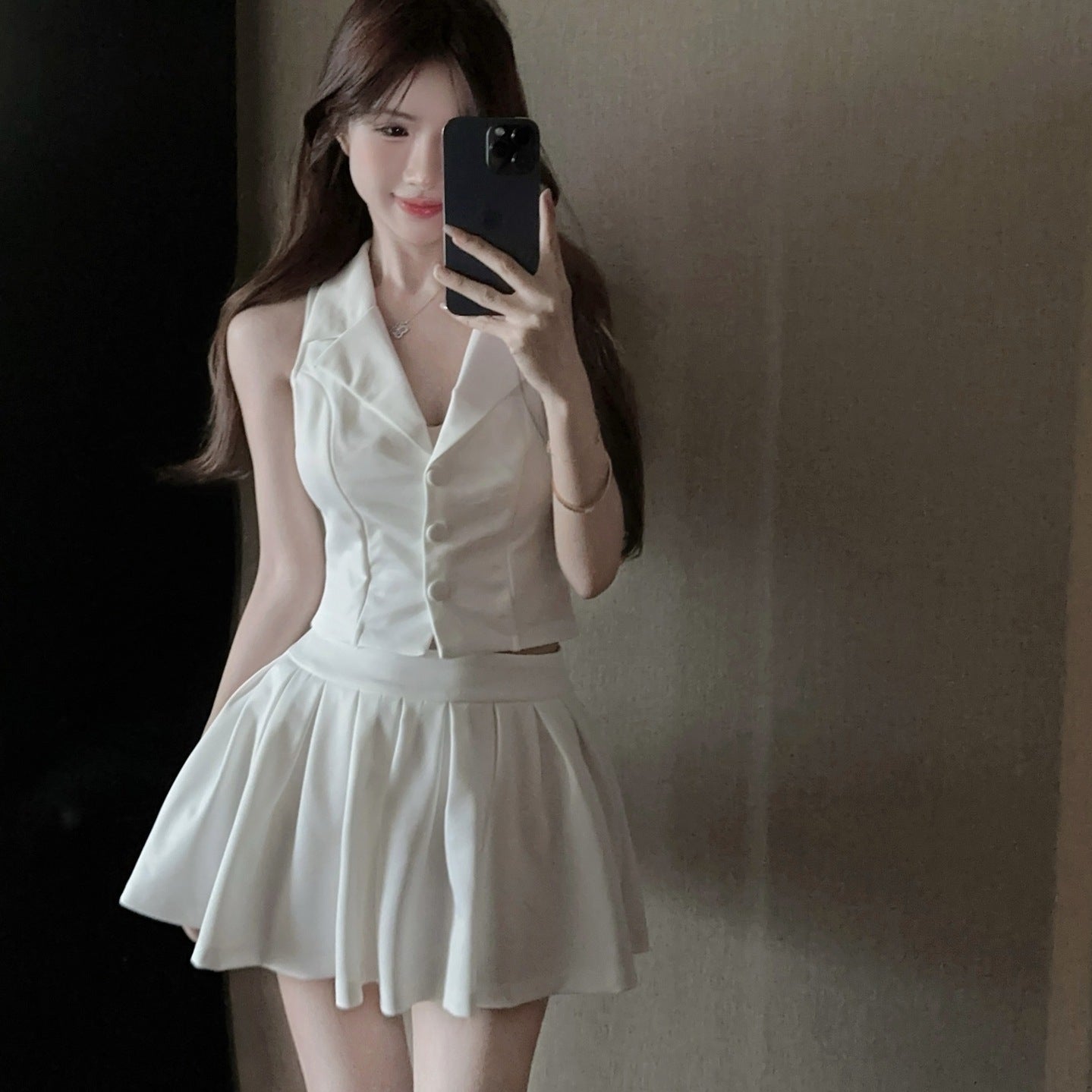 【Set】無地ノースリーブ2点セット T01416