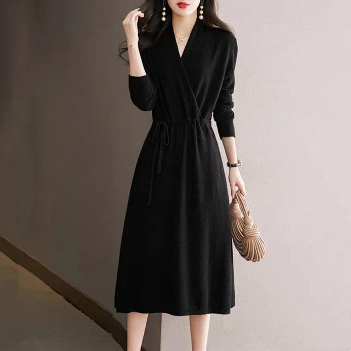 【Dress】着瘦せニットワンピース W9438