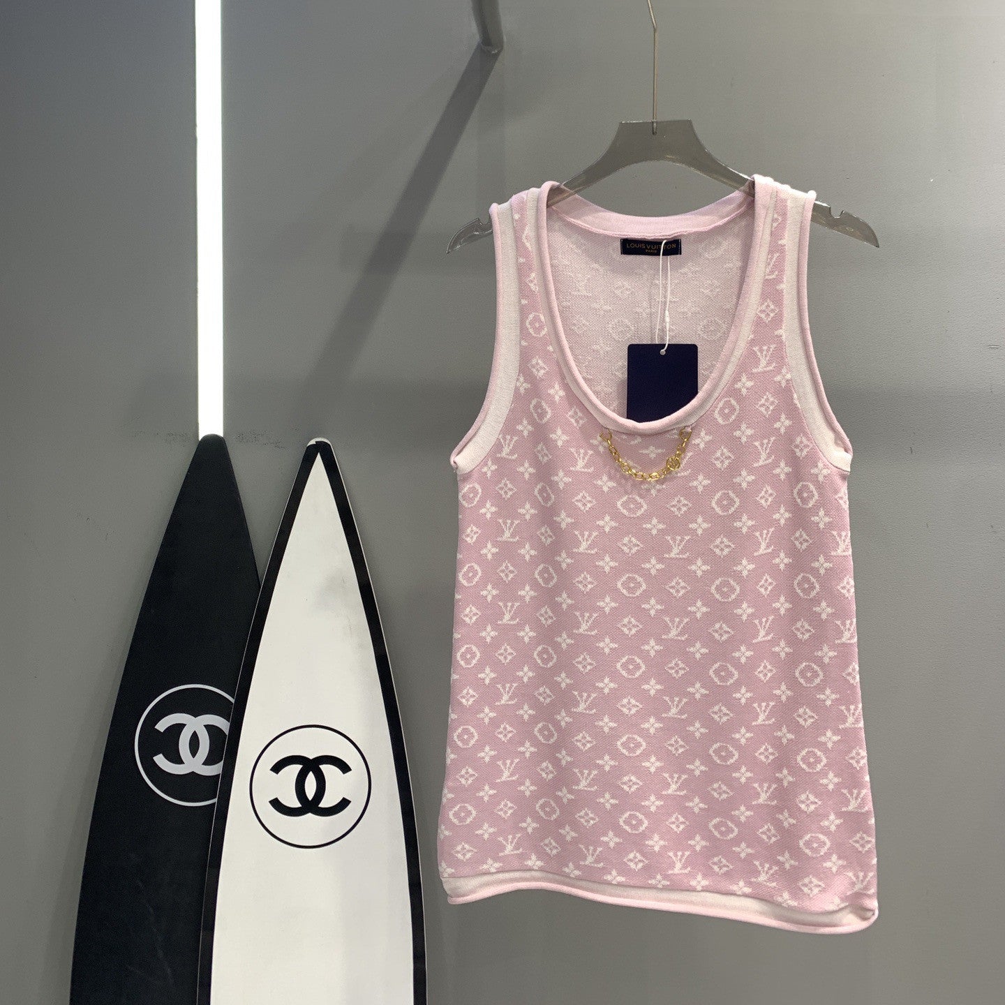 【Tops】ジャカードタンクトップ W12515
