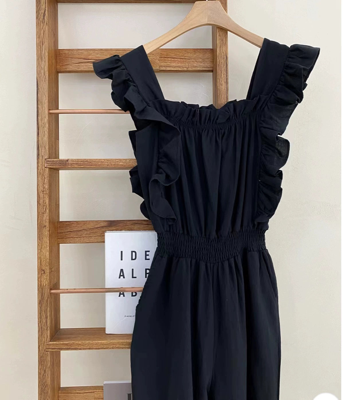 【Set】手触り良く~可愛いノースリーブオールインワンつなぎ服 W7439