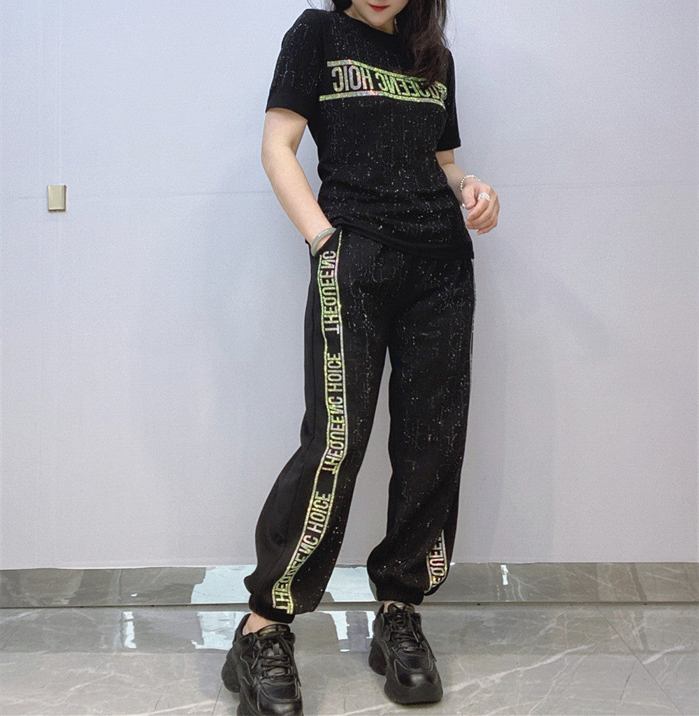 【Set】セットアップ Tシャツ + パンツ W13178