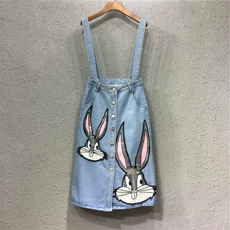 【Bottoms】2way選択可兎柄スカート W10611