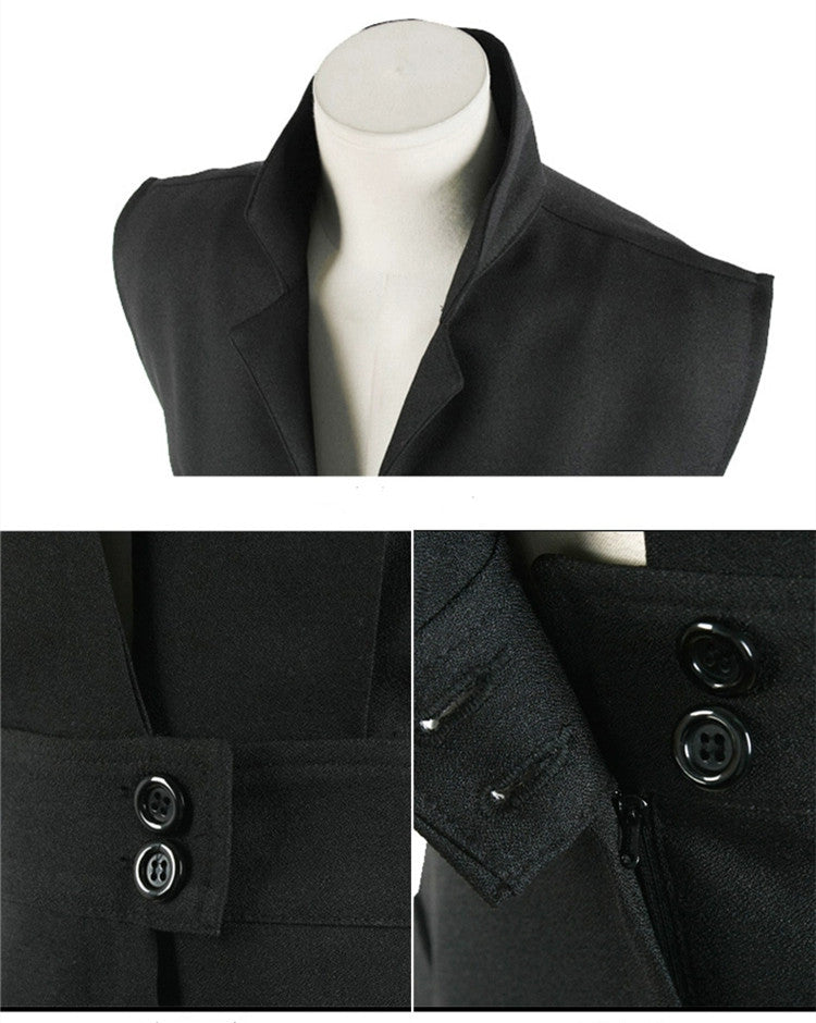 【Set】2点セット シャツ+ ベストワンピ W9538