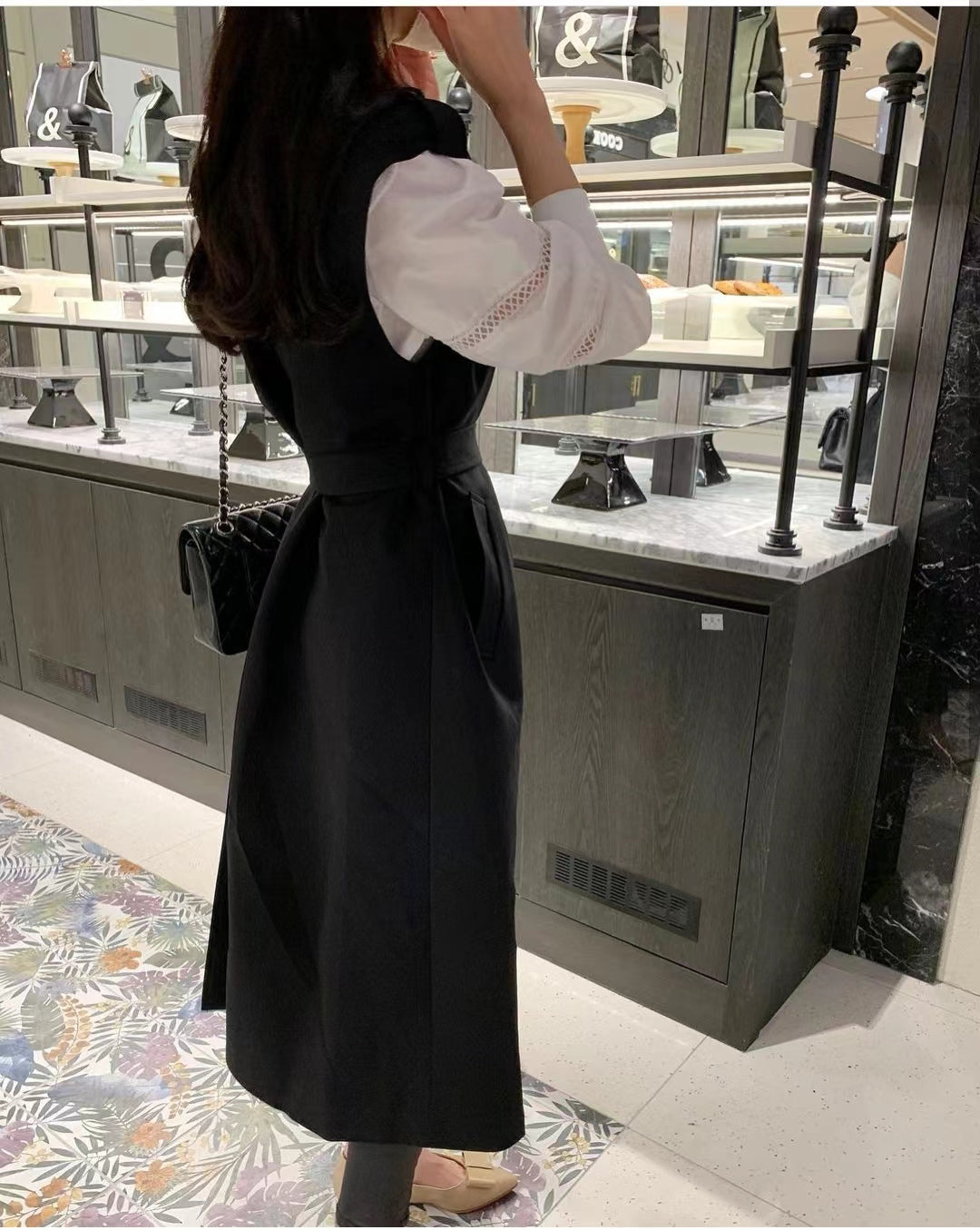 【Outer】3色展開トレンチコートベスト W13538