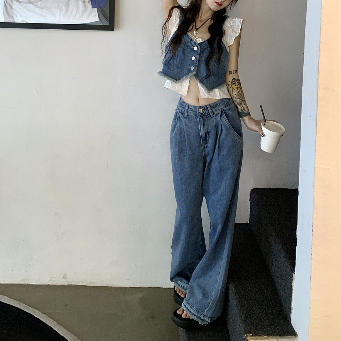 【Set】2点セット ベスト + パンツ   W12257