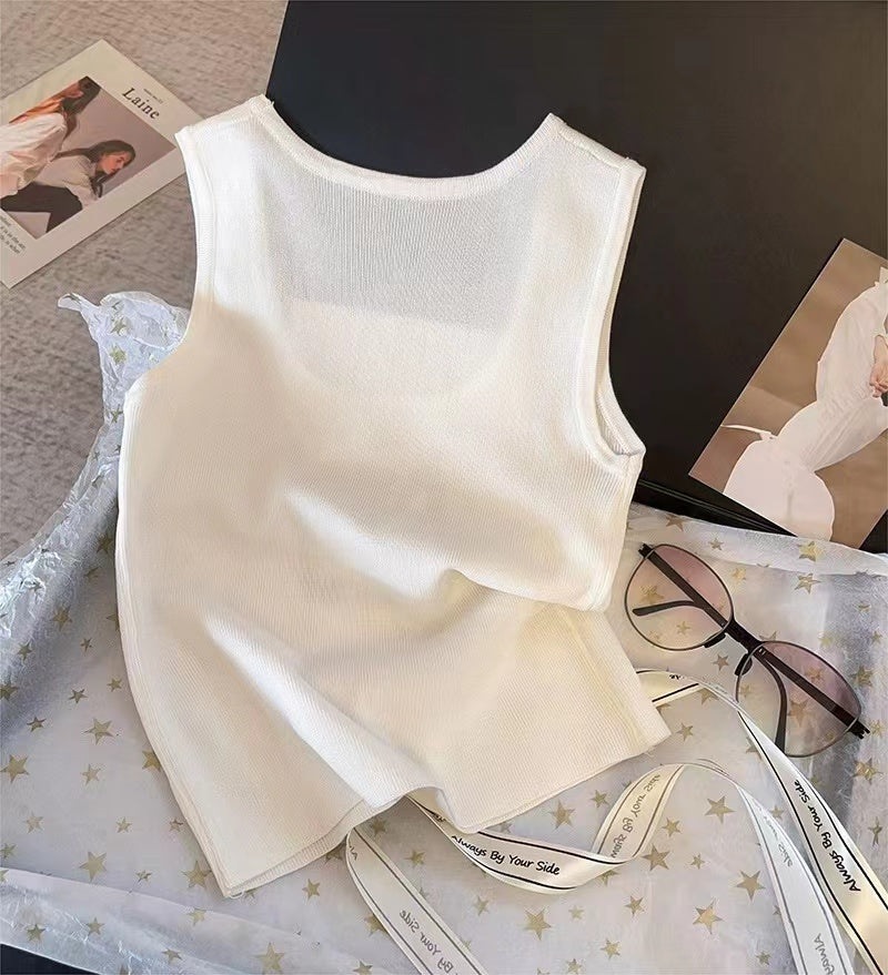 【Tops】ダイヤモンドニットタンクトップ W10800