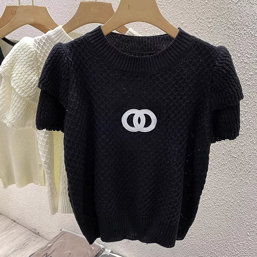 【tops】半袖ニットトップス M21874