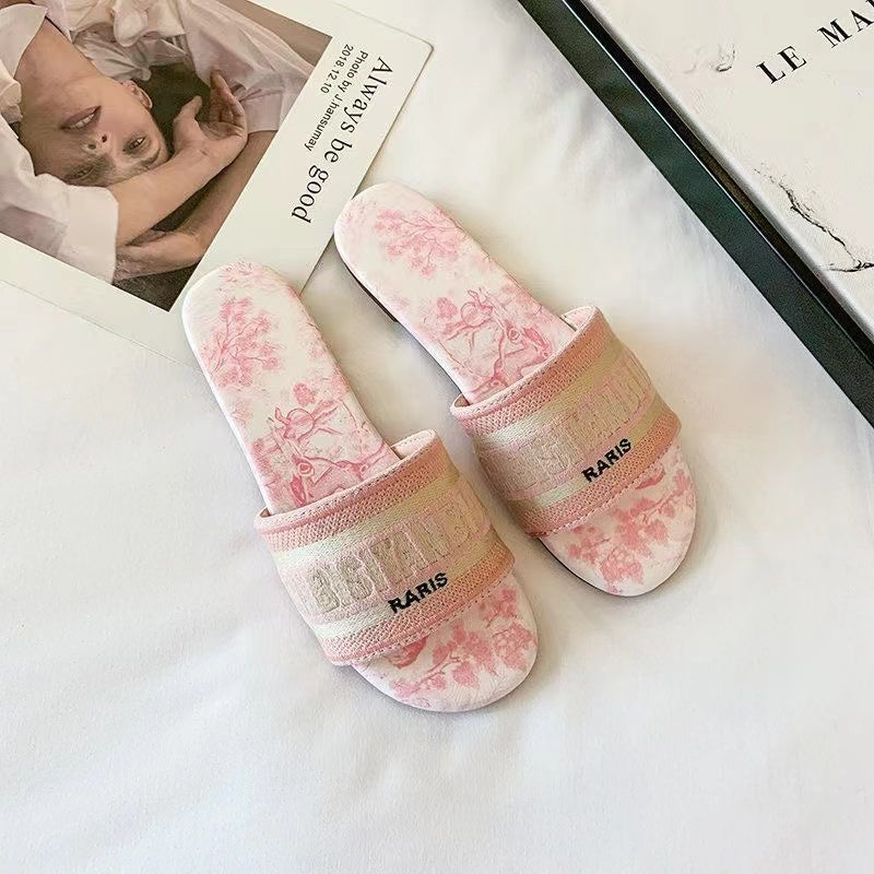 【Shoes】プリントサンダルスリッパ W12097
