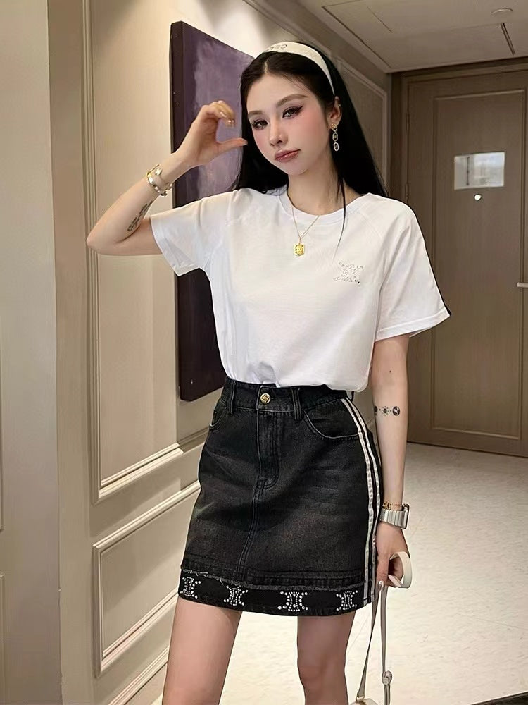 【Set】予約通販~Tシャツ+スカート2点セット W11877