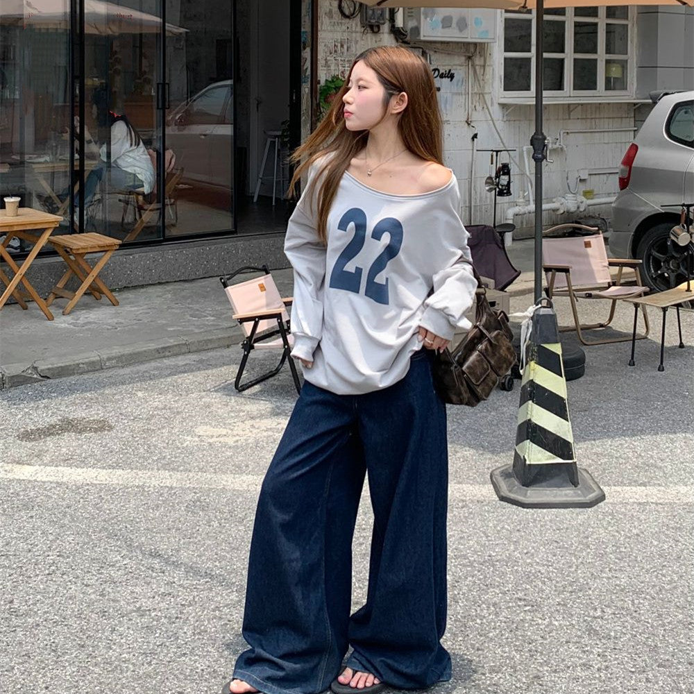 【Tops】オブリークネックプルオーバー W13168