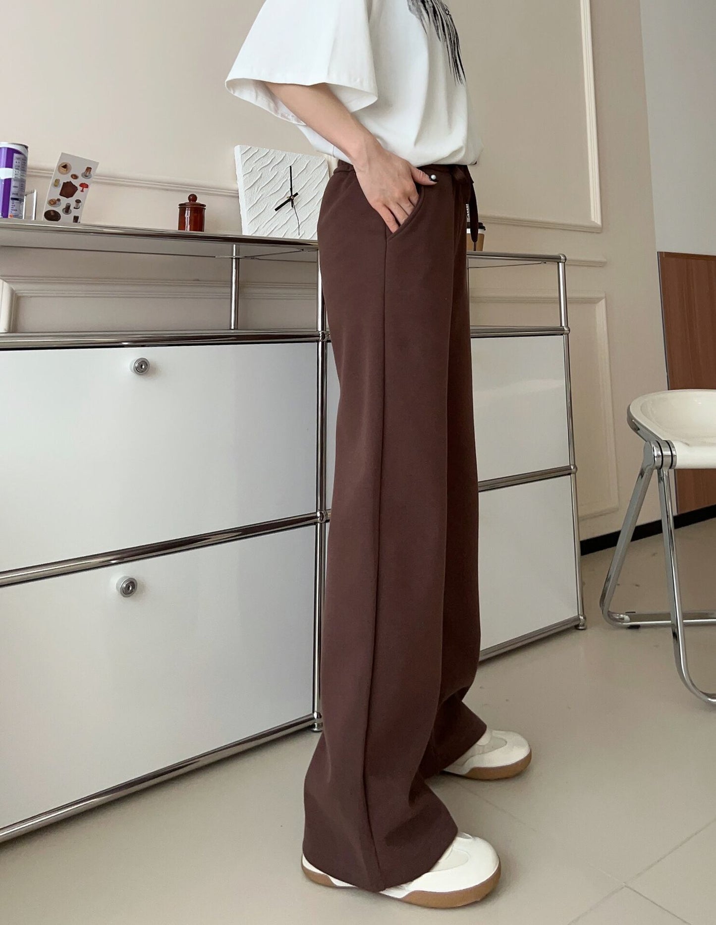 【bottoms】無地カジュアルパンツ W10549