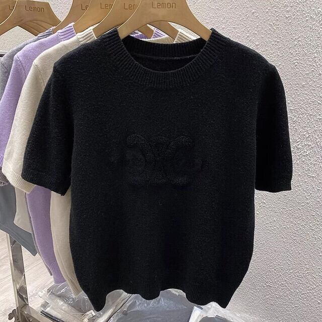 【tops】半袖ニットトップス M21832