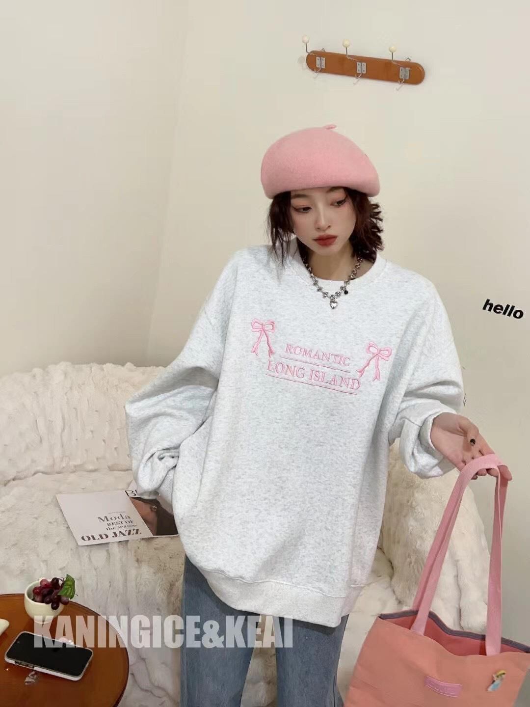 【tops】刺繍スウェット W10534