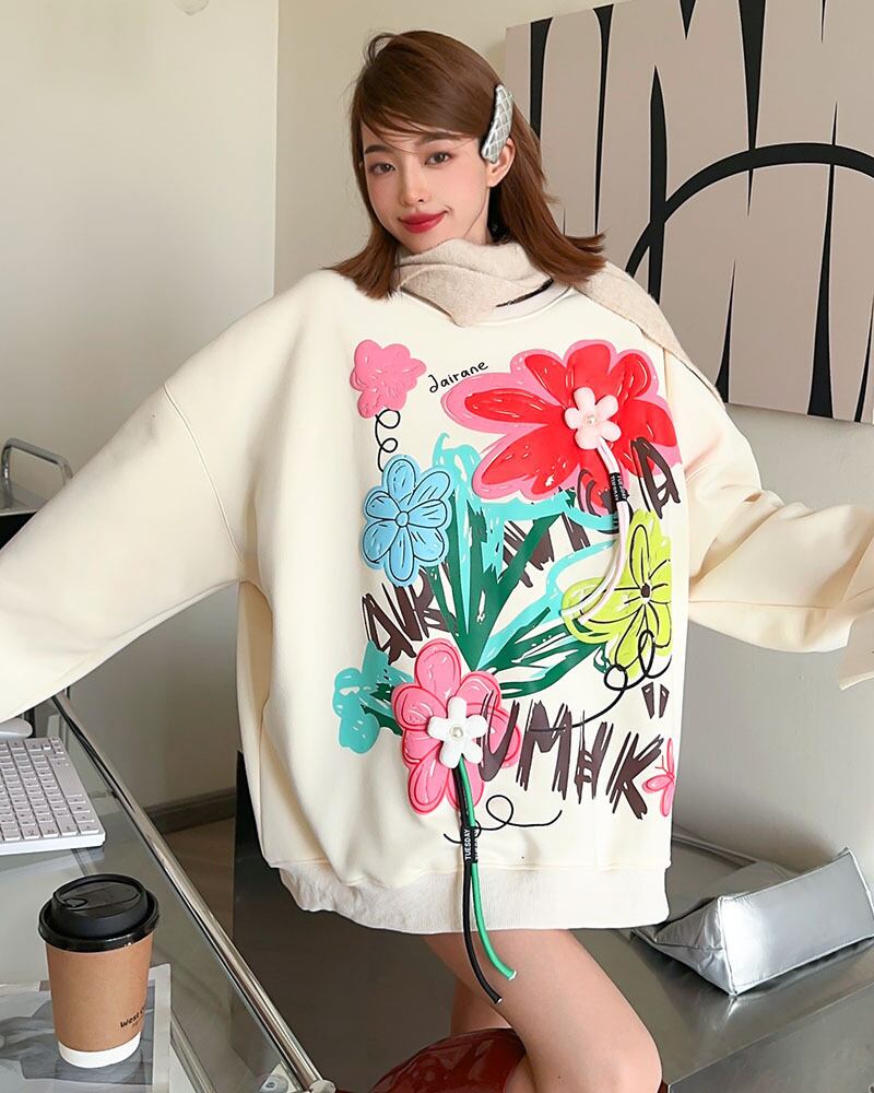 【tops】プリントスウェット M21441