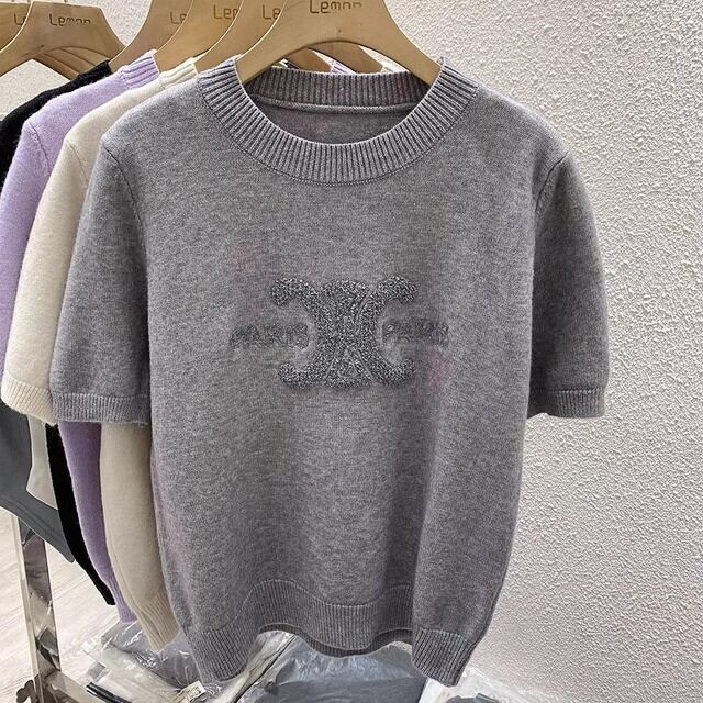 【tops】半袖ニットトップス M21832