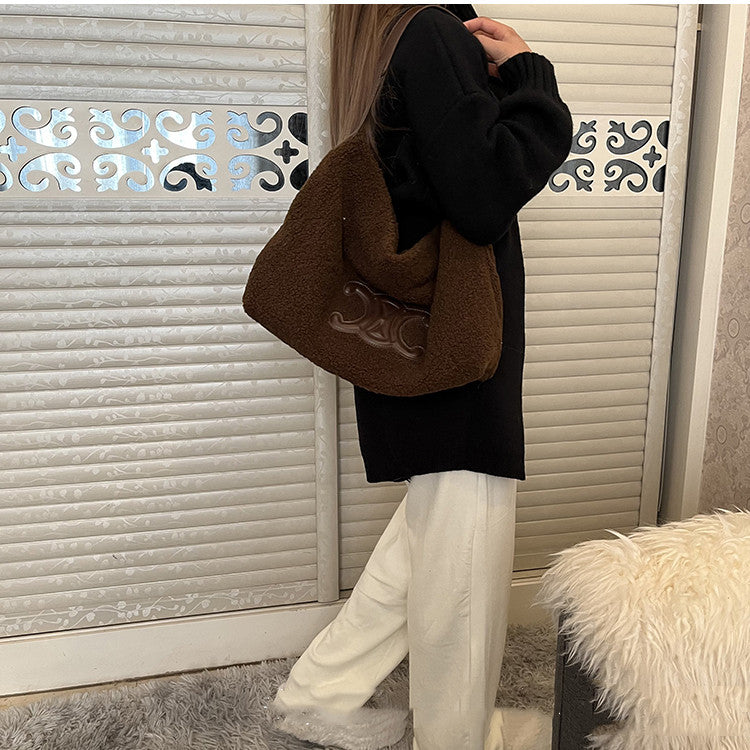 【雑貨】ラムウール人気トートバッグ W14577