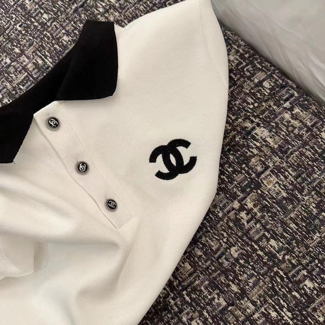 【Tops】POLOネックTシャツ W12333