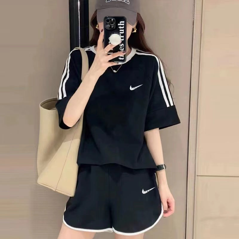 【Set】セットアップ Tシャツ + パンツ W12298