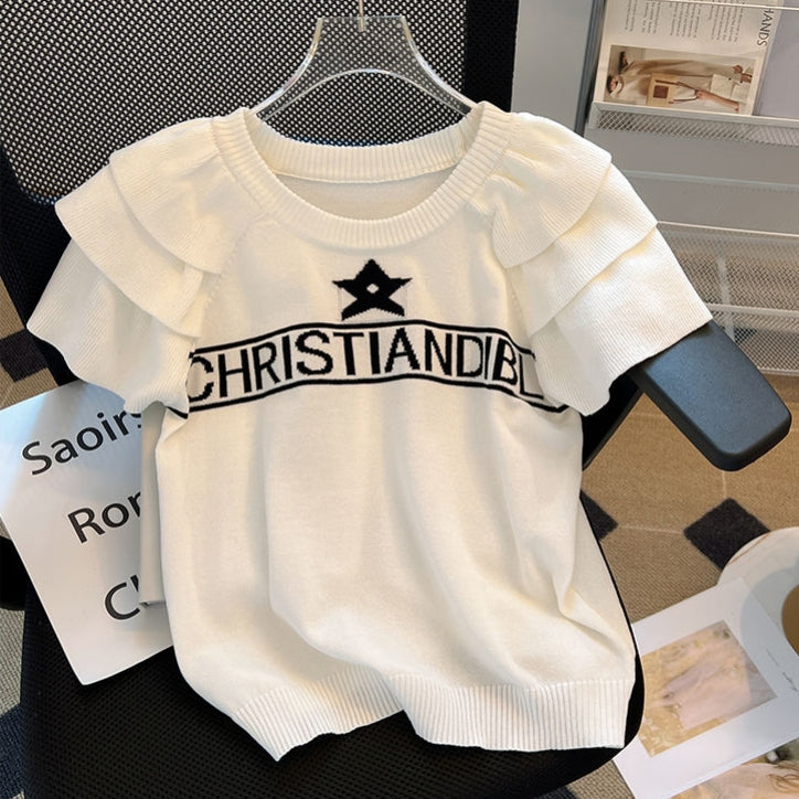 【Tops】フライングスリーブTシャツ T01456