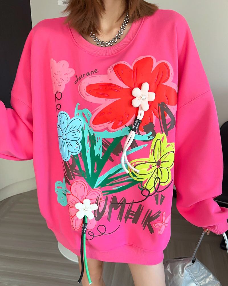 【tops】プリントスウェット M21441