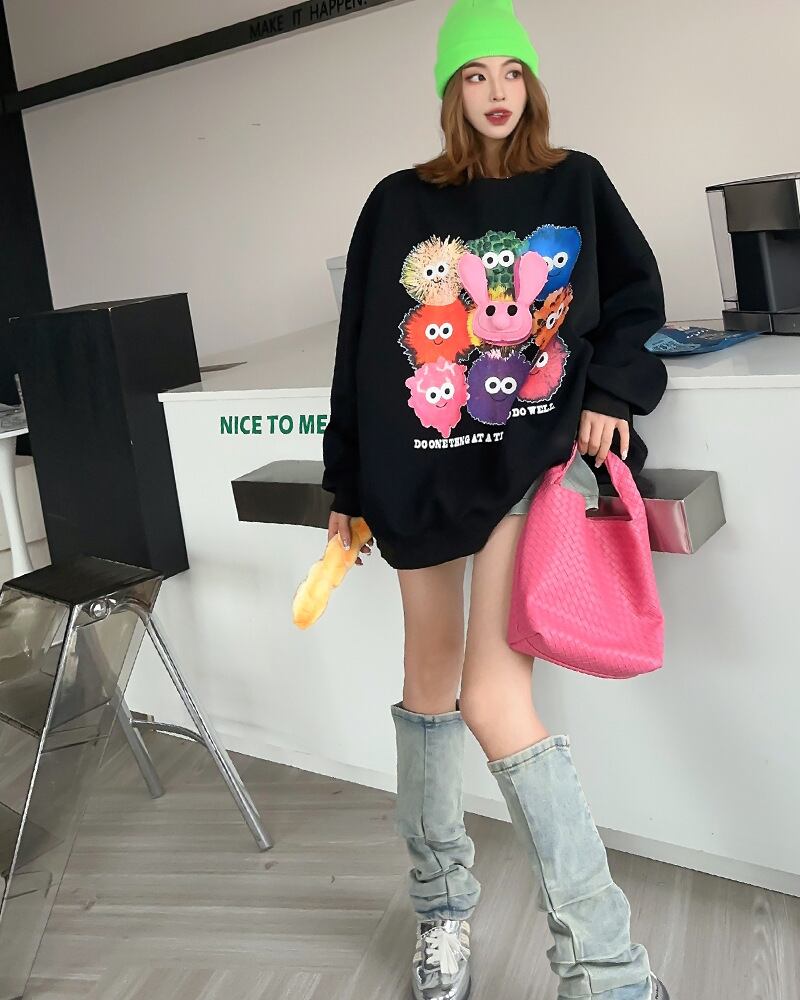 【tops】プリントスウェット T0155