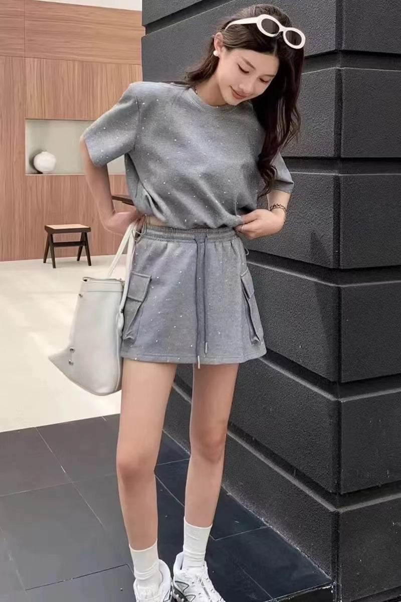 【set】Tシャツ+スカート2点セット    W13084