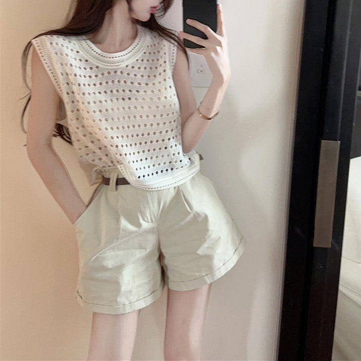 【Set】タンクトップ+ショートパンツセット W11821