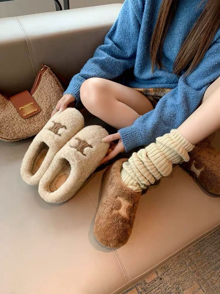 【Shoes】2色ラムウールスリット W14550