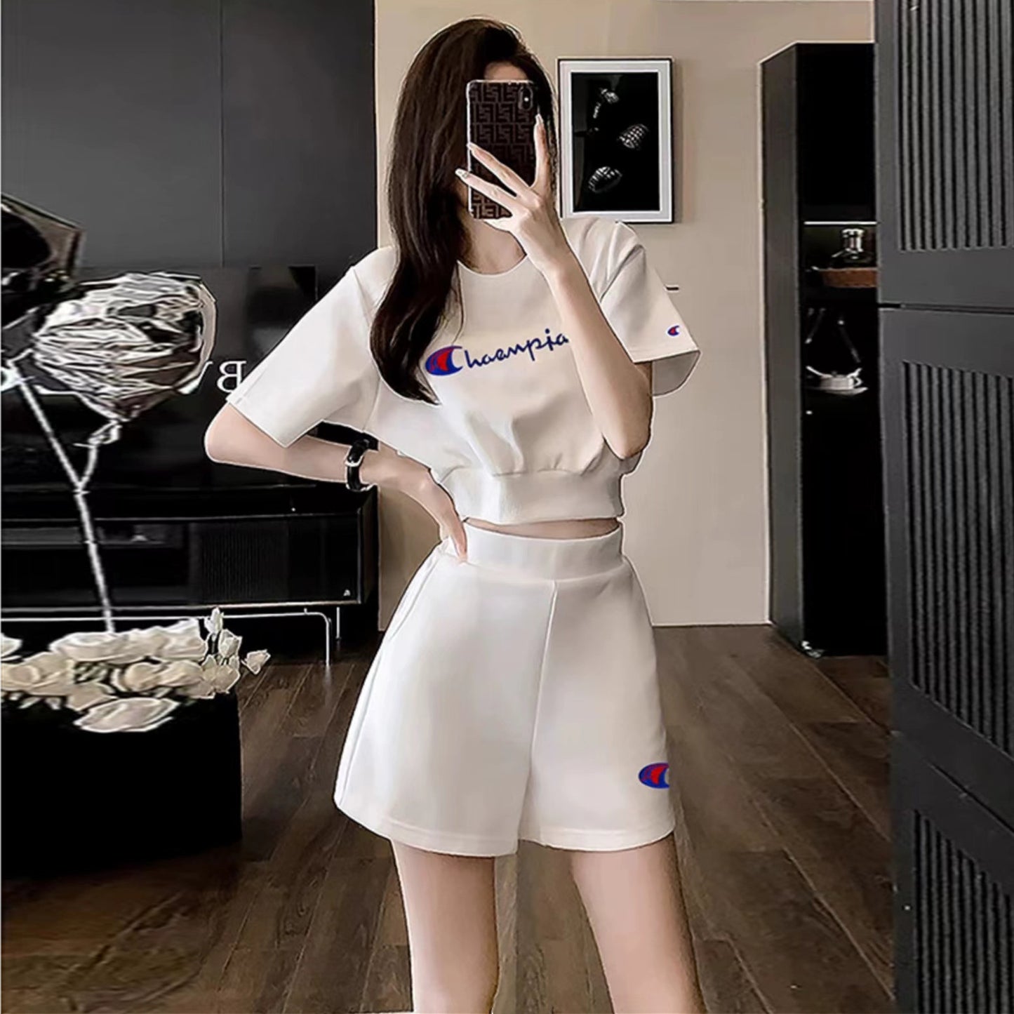 【Set】2点セット Tシャツ + パンツ W12259