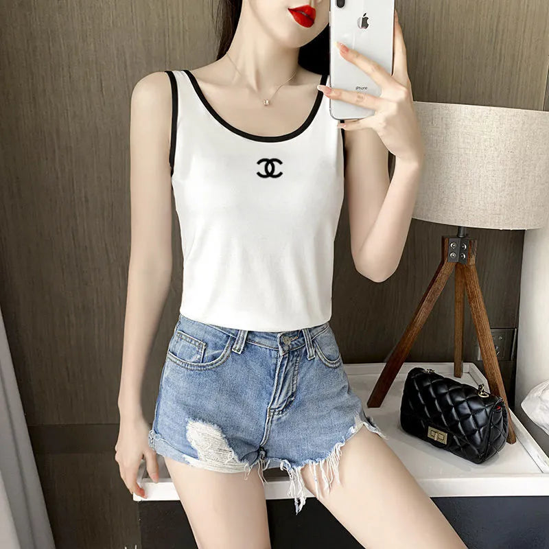 【Tops】配色タンクトップ W12521
