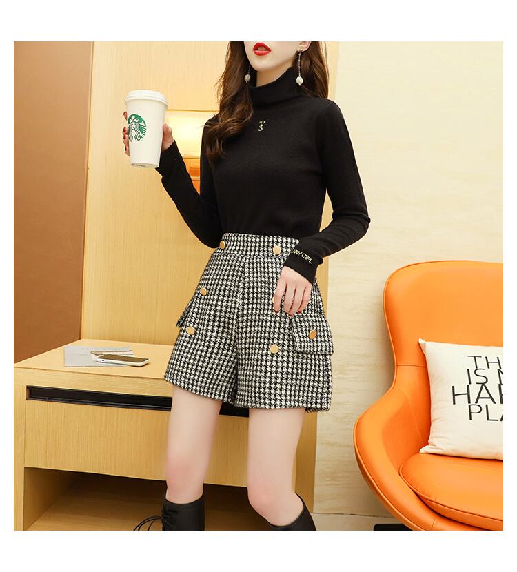 【tops】美人度アップ刺繍タイトニットセーター付き合わせやすい3色