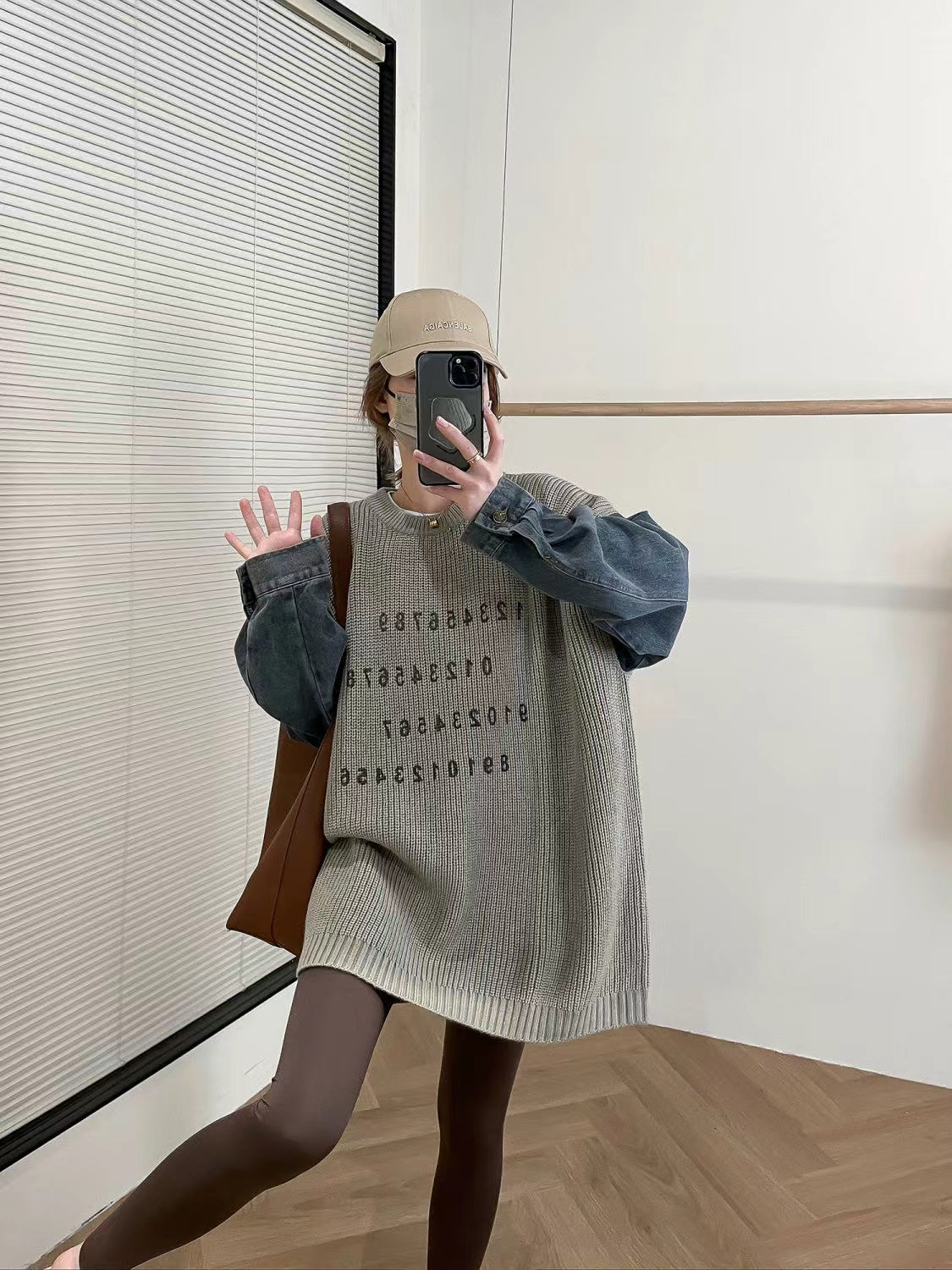 【Tops】切り替えデザインセーター W13981