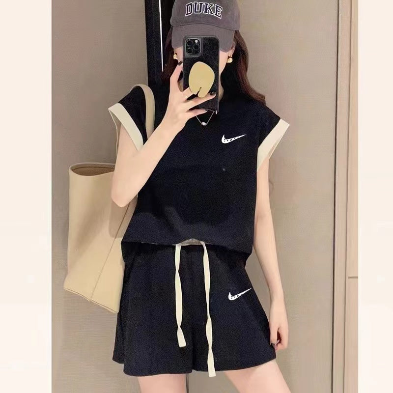 【Set】配色セット タンクトップ+ パンツ W12299