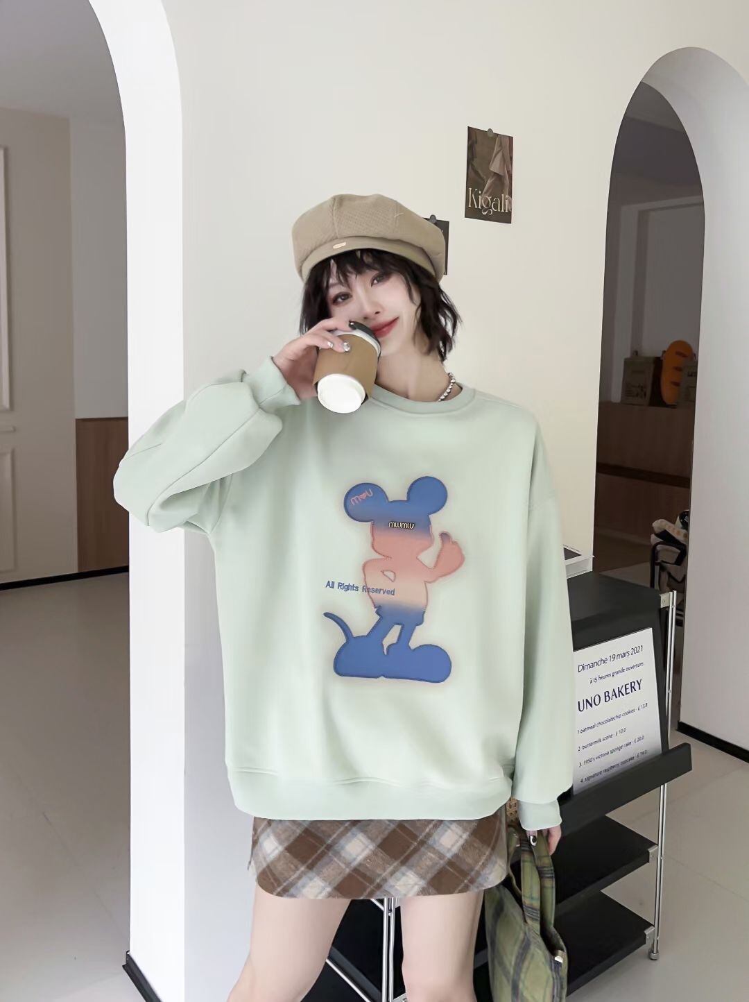 【tops】プリントスウェット W10540