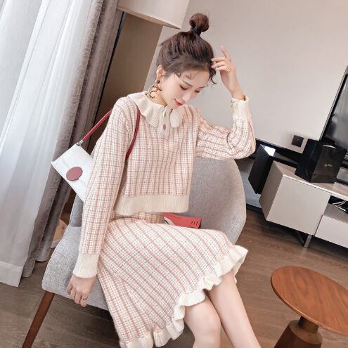 【set】大人可愛い!初秋ニットカーディガン2点セット