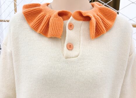 【set】韓国ガーリッシュペプラムスカーセーター2点セット