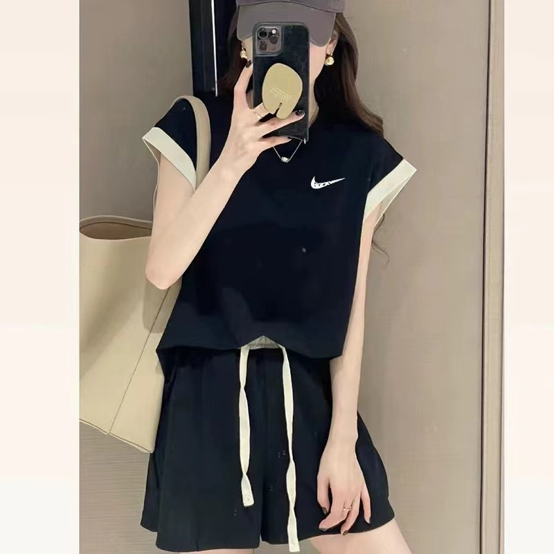 【Set】配色セット タンクトップ+ パンツ W12299