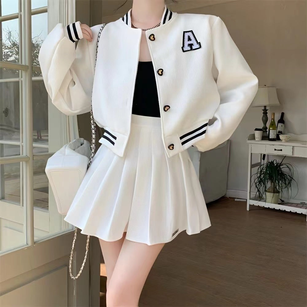 【Set】新作アイテム2点セット スタジャン+ スカート W11412