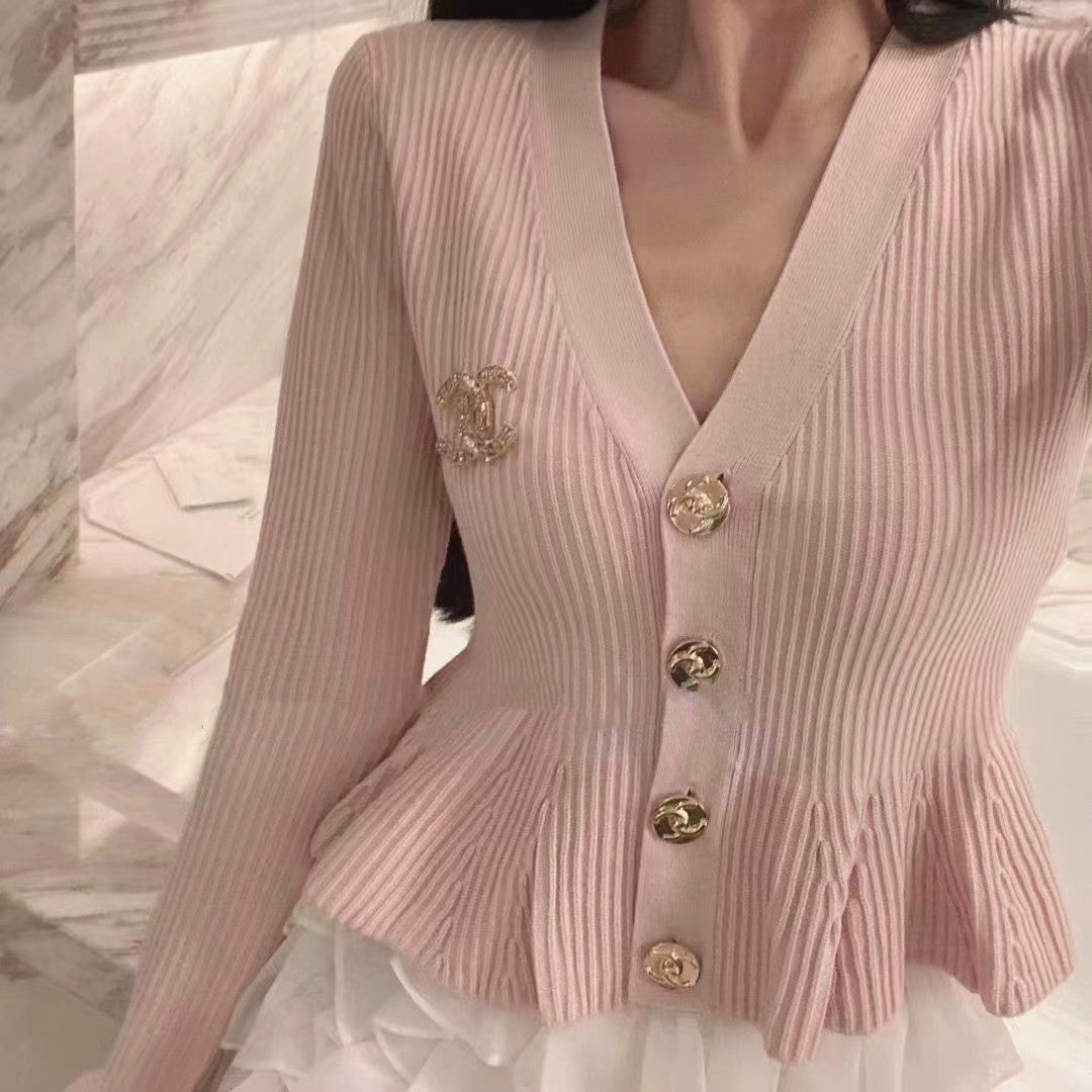 【Tops】3色展開フリルニット W13740