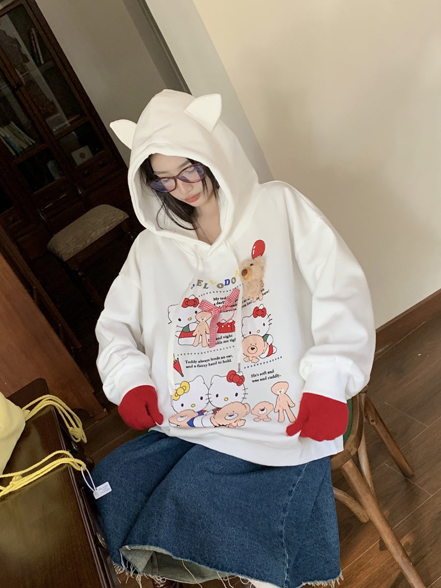 【Tops】春秋キャラクターフーディー W13994