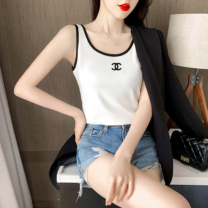 【Tops】配色タンクトップ W12521