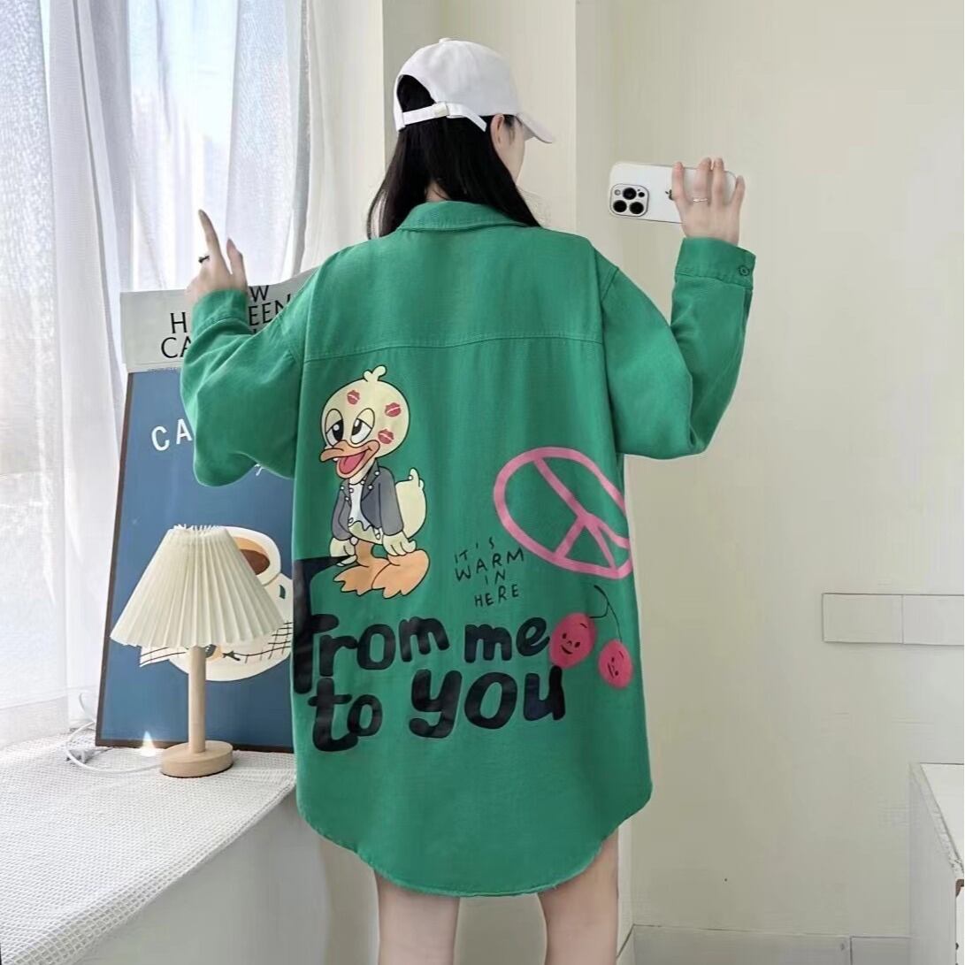 【tops】カートゥーンシャツトップス M21389