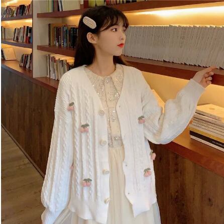 【outer】絶対欲しい!森ガールルーズカーディガン2色