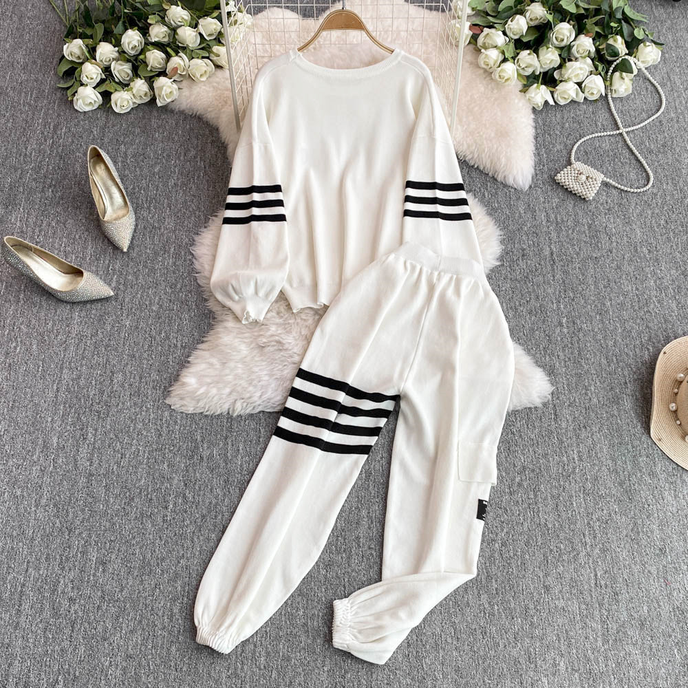 【Set】2点セット ニット+ パンツ W13670