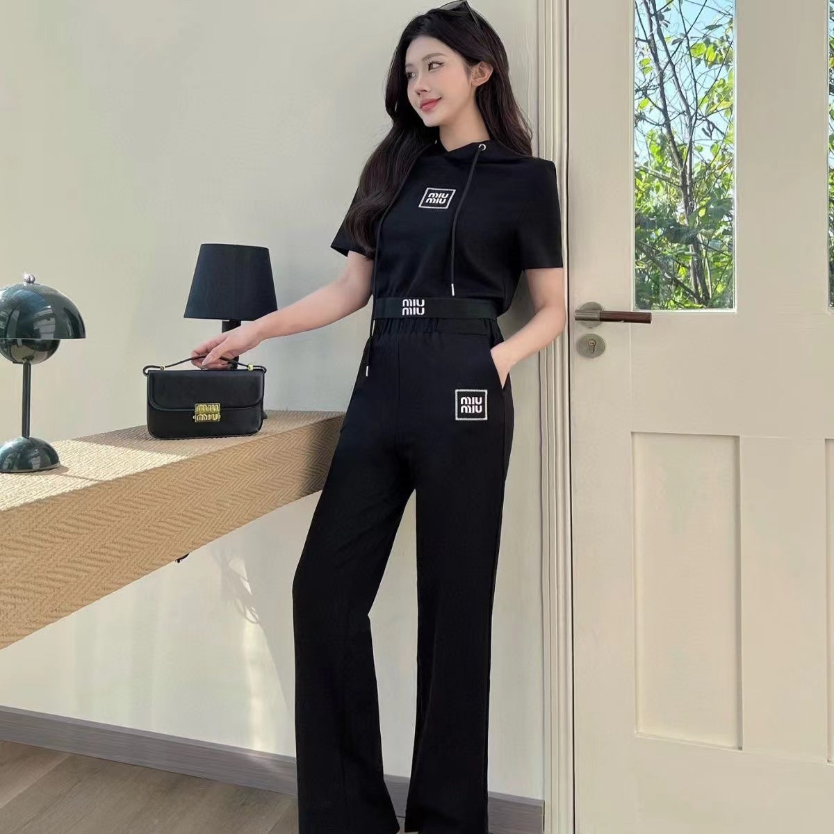 【Set】セットアップ Tシャツ + パンツ W12176