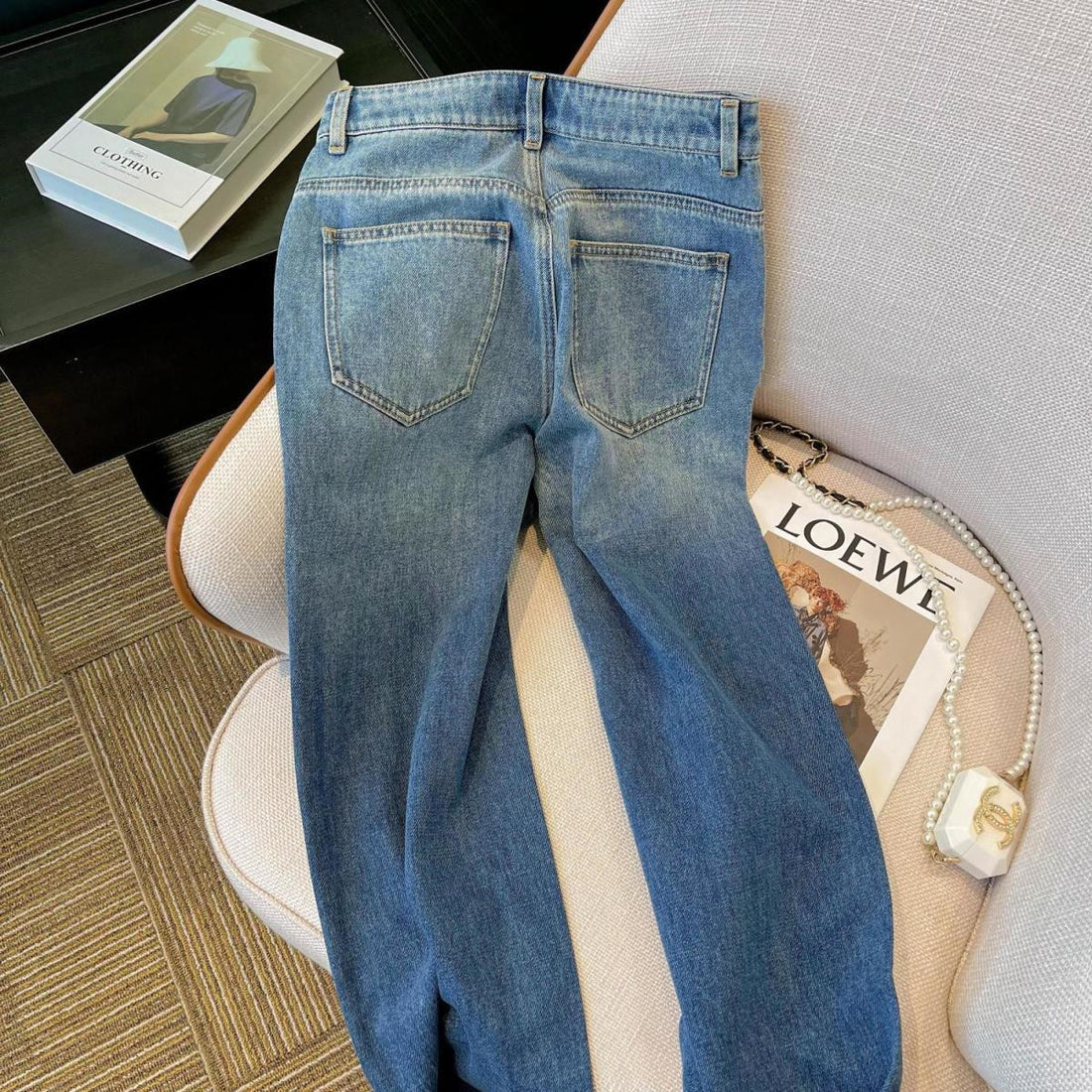 【Bottoms】ダイヤモンドデニムパンツ W13122