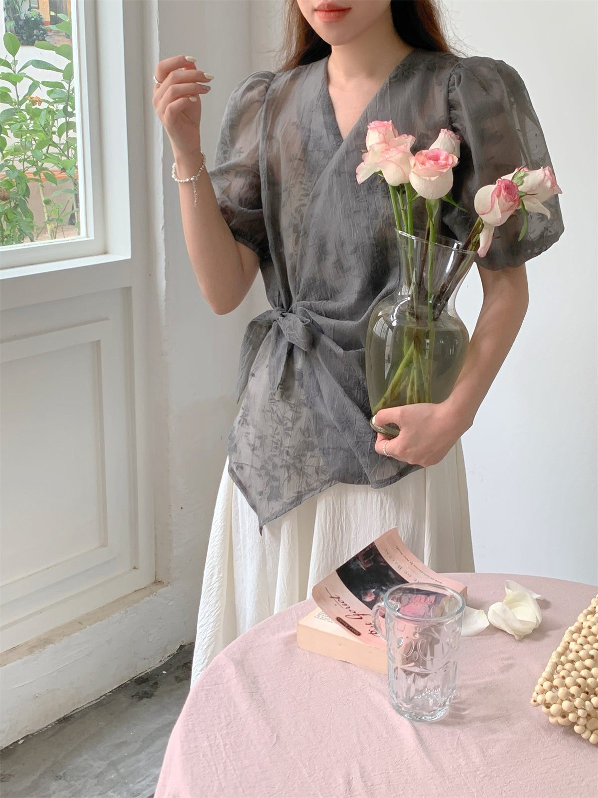 【Set】ブラウス×スカート2点セット W11939