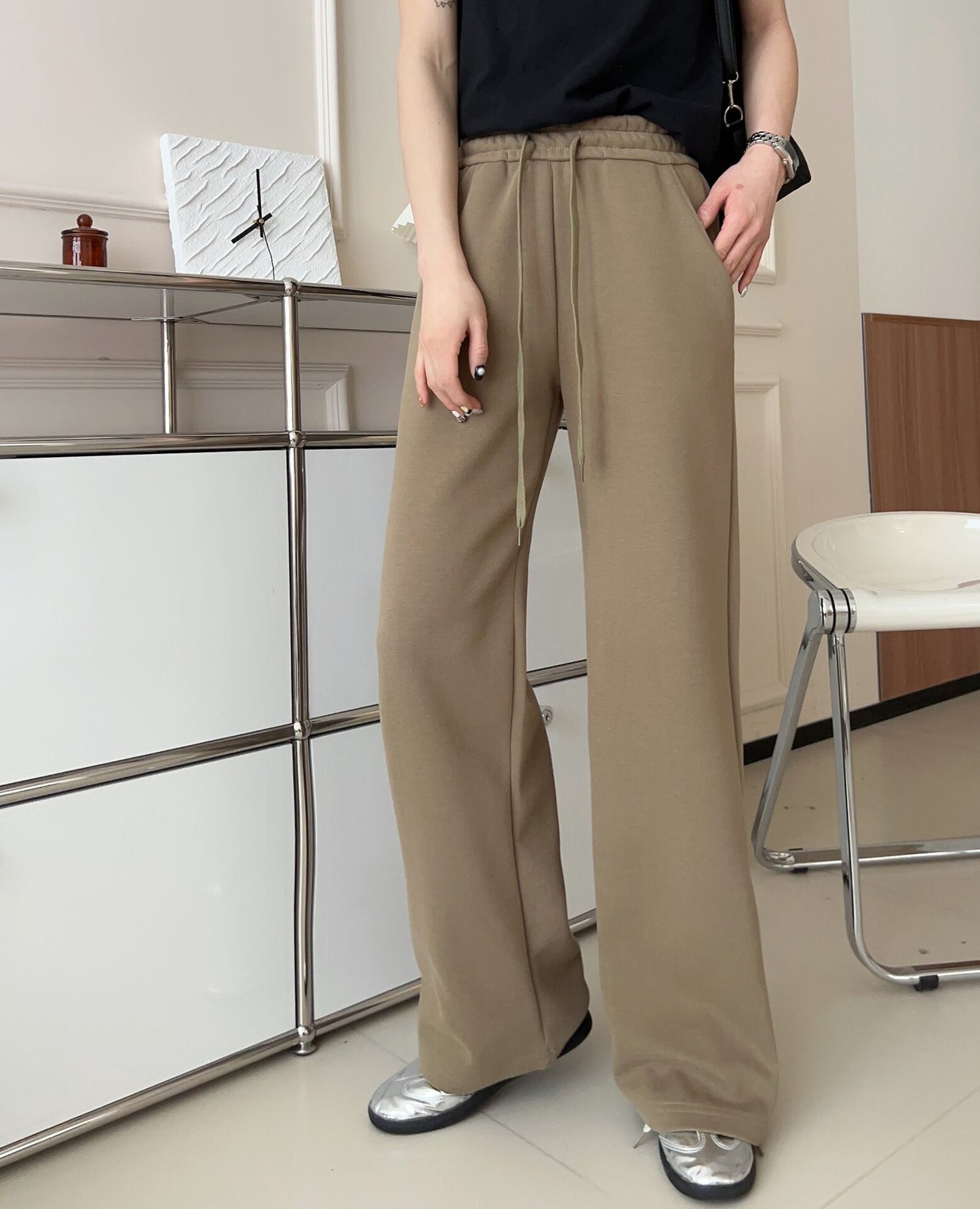 【bottoms】無地カジュアルパンツ W10549